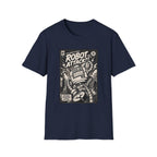 Robot Attack comic cover T-Shirt | Retro Sci-Fi Robot Tee