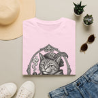 Steampunk Cat Portrait T-Shirt | Victorian Cat with Top Hat and Pipe