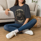 Too Cosy Wizard Illustration T-Shirt | Fantasy Mage Coffee Design