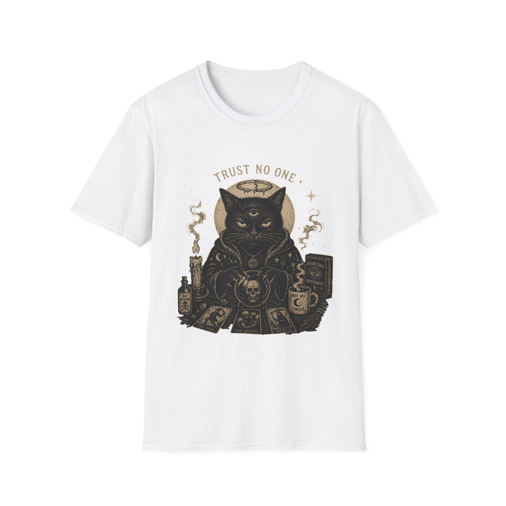 Trust No One Black Cat Tarot T-Shirt | Occult Witchy Mystic Shirt