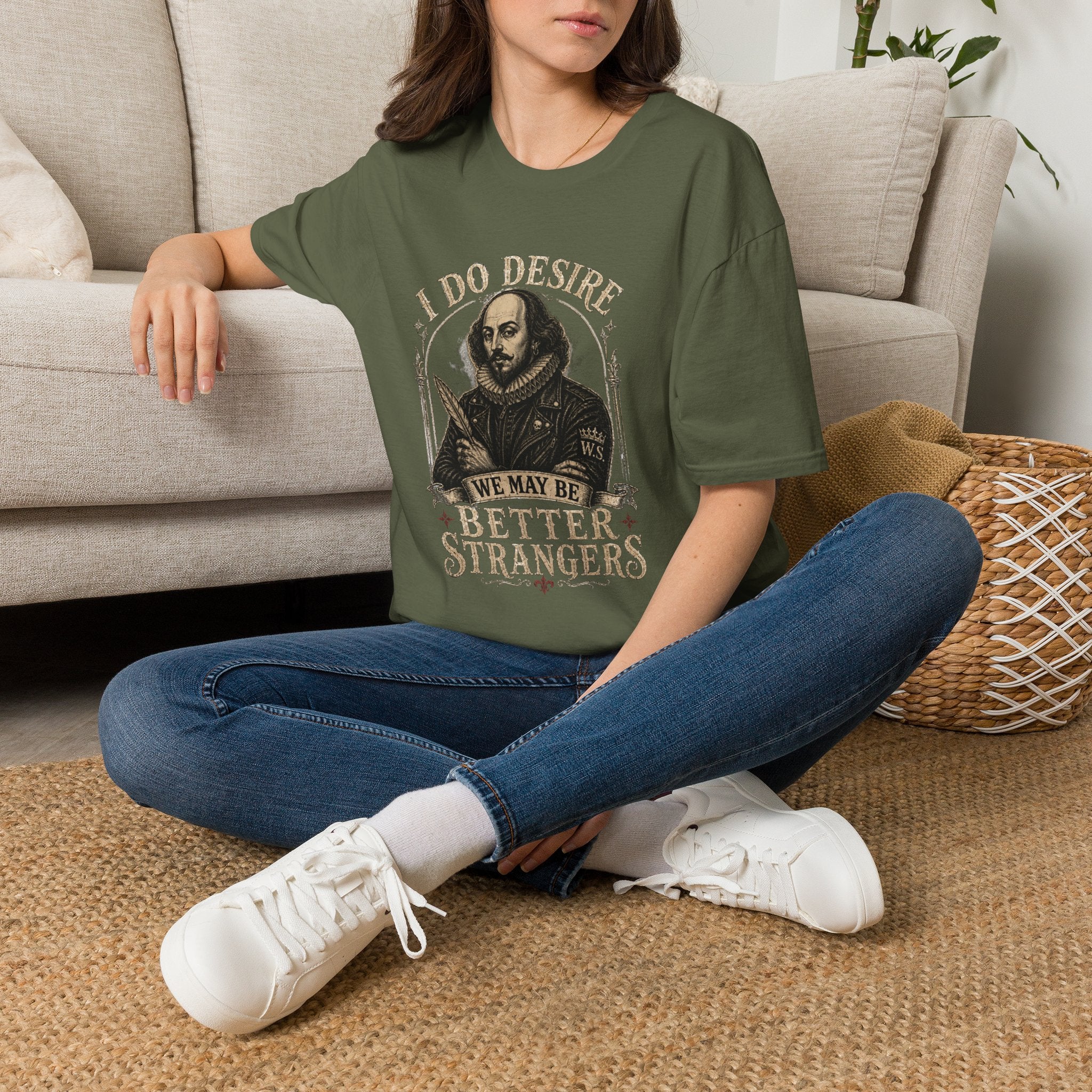 I Do Desire Shakespeare portrait T-Shirt | We May Be Better Strangers quote