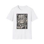 Robot Attack comic cover T-Shirt | Retro Sci-Fi Robot Tee