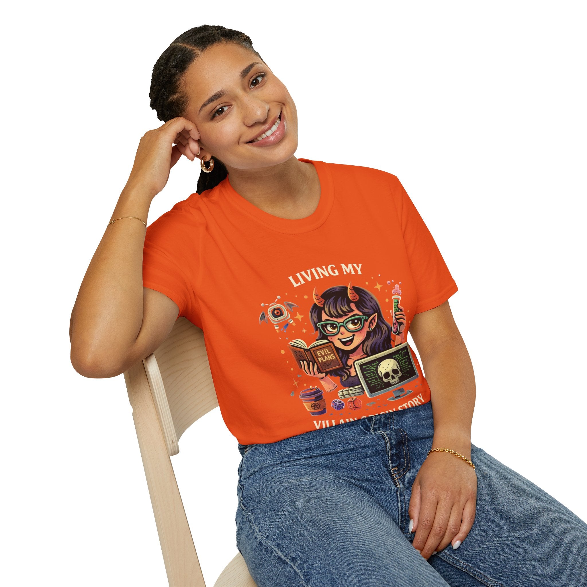 Girl Demon Witch Illustration T-Shirt | Cute Devil Nerd Graphic Tee