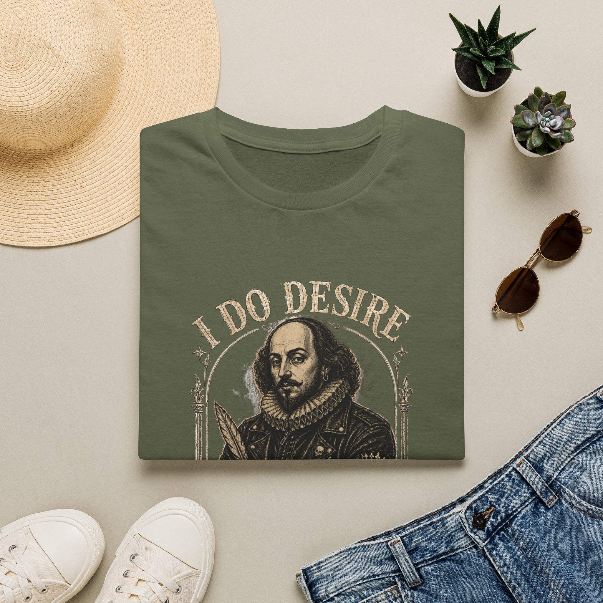 I Do Desire Shakespeare portrait T-Shirt | We May Be Better Strangers quote