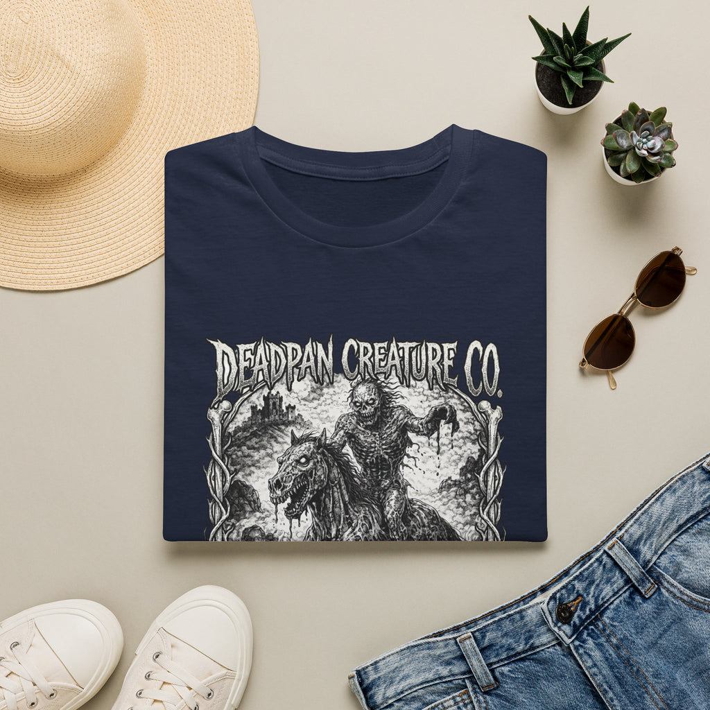 Deadpan Creature Co Skeletal Rider T-Shirt | Gothic Horror Artwork