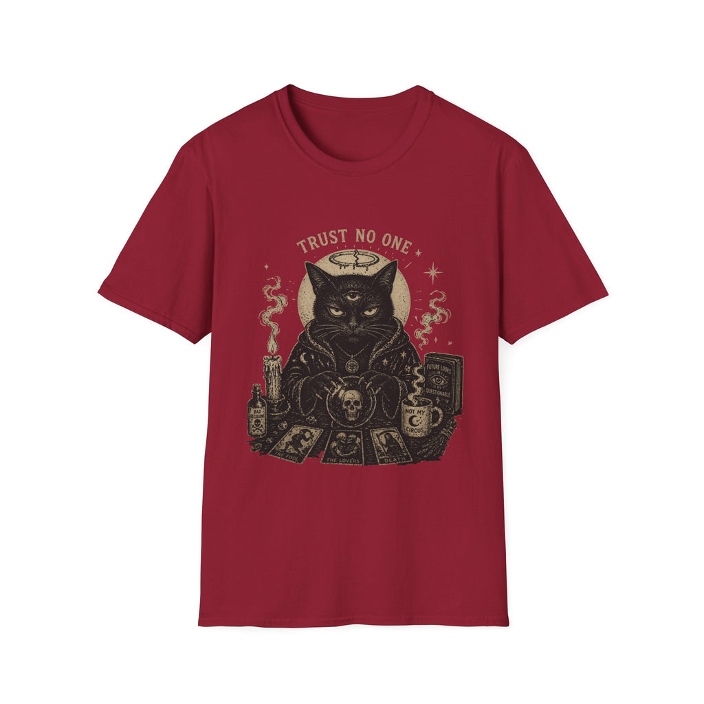 Trust No One Black Cat Tarot T-Shirt | Occult Witchy Mystic Shirt