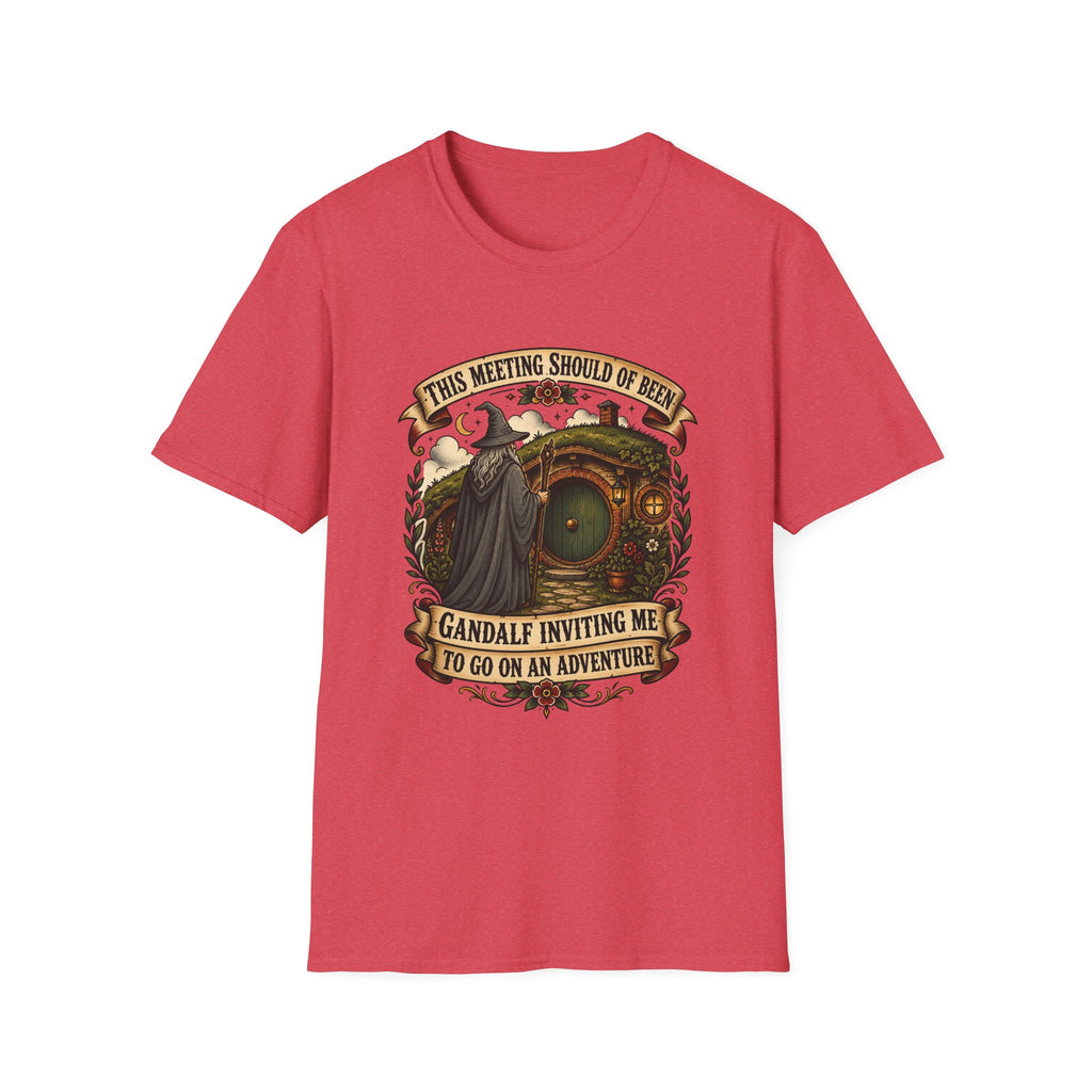 This Meeting Should Have Been Gandalf Hobbit Door Graphic T-Shirt | Fantasy Adventure Tee
