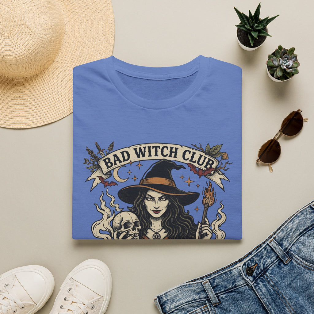 Bad Witch Club T-Shirt | Witch Illustration, Skull, Cauldron, Spooky