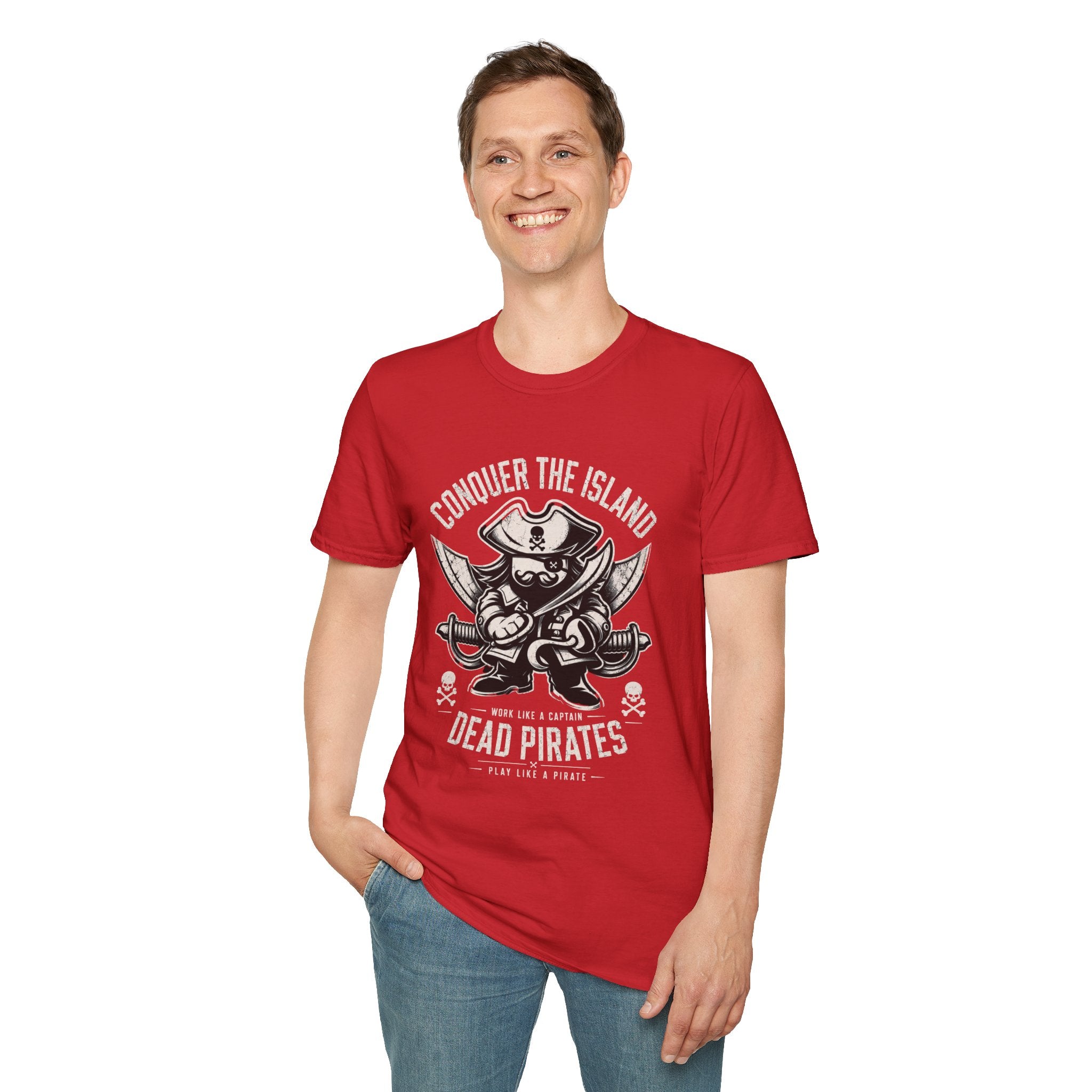 Conquer The Island pirate skull tee | T-Shirt