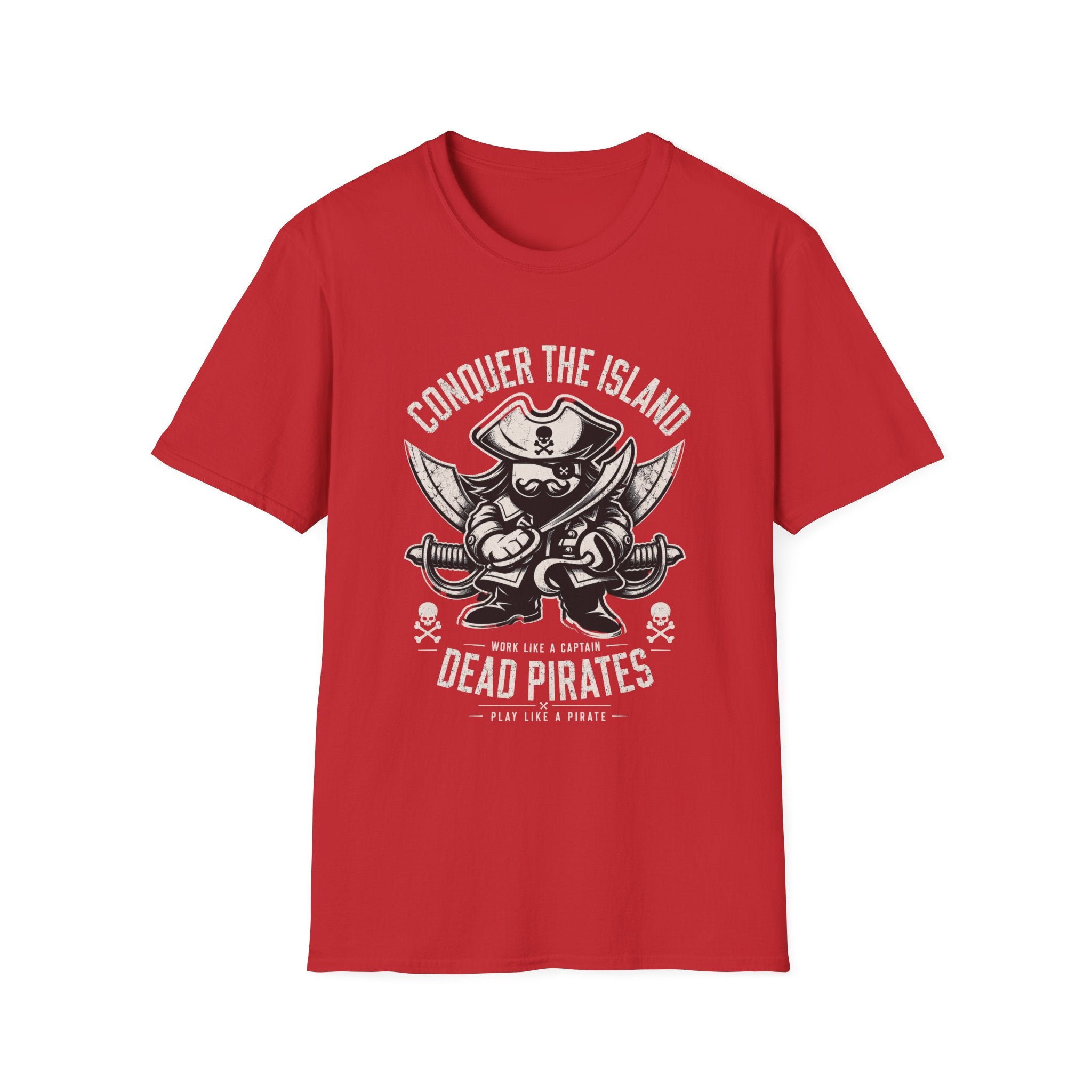 Conquer The Island pirate skull tee | T-Shirt