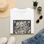 Robot Attack comic cover T-Shirt | Retro Sci-Fi Robot Tee