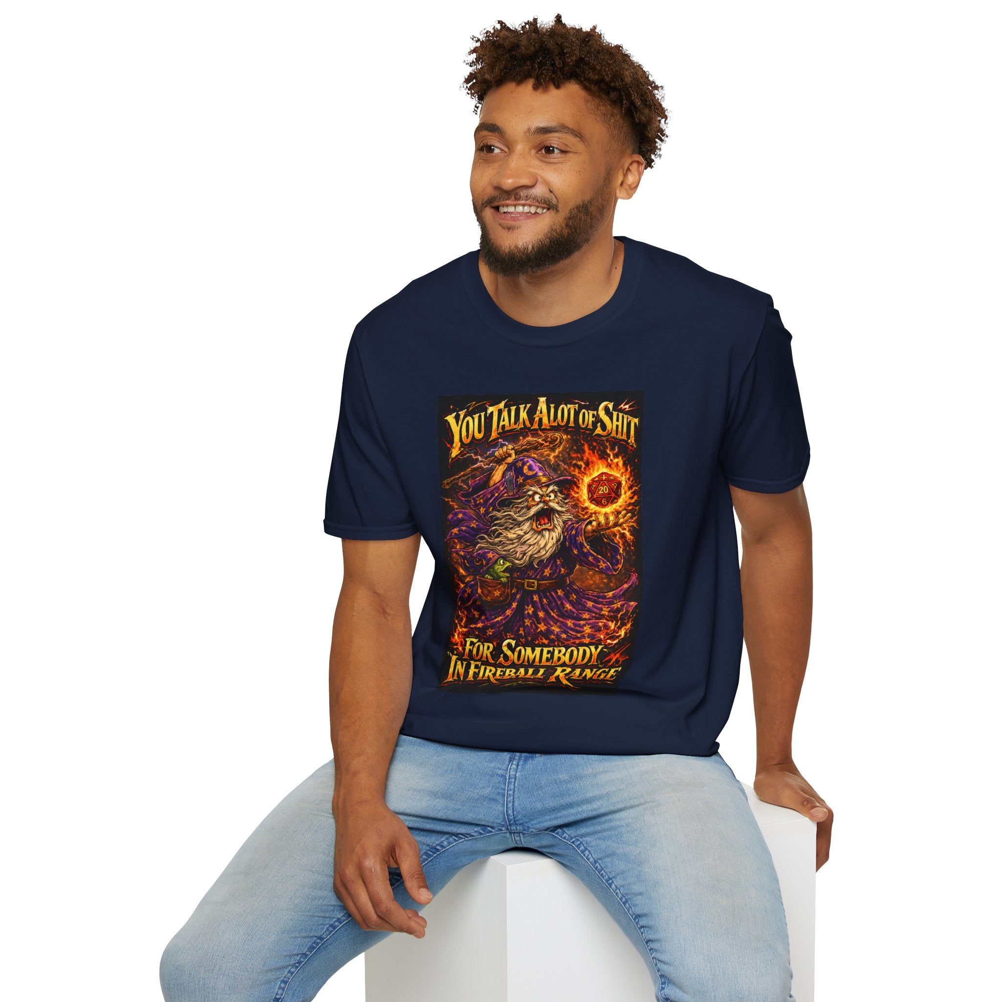 T-Shirt — You Talk A Lot of Shit Wizard Fireball Graphic Tee