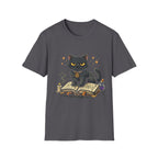 Grumpy Black Witch Cat T-Shirt | Occult Spellbook Magic Cat Shirt