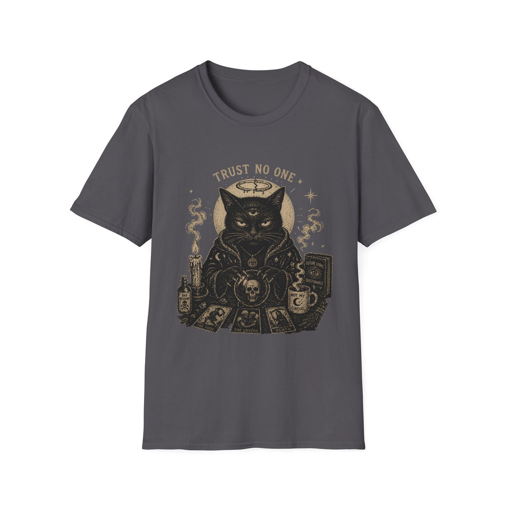 Trust No One Black Cat Tarot T-Shirt | Occult Witchy Mystic Shirt