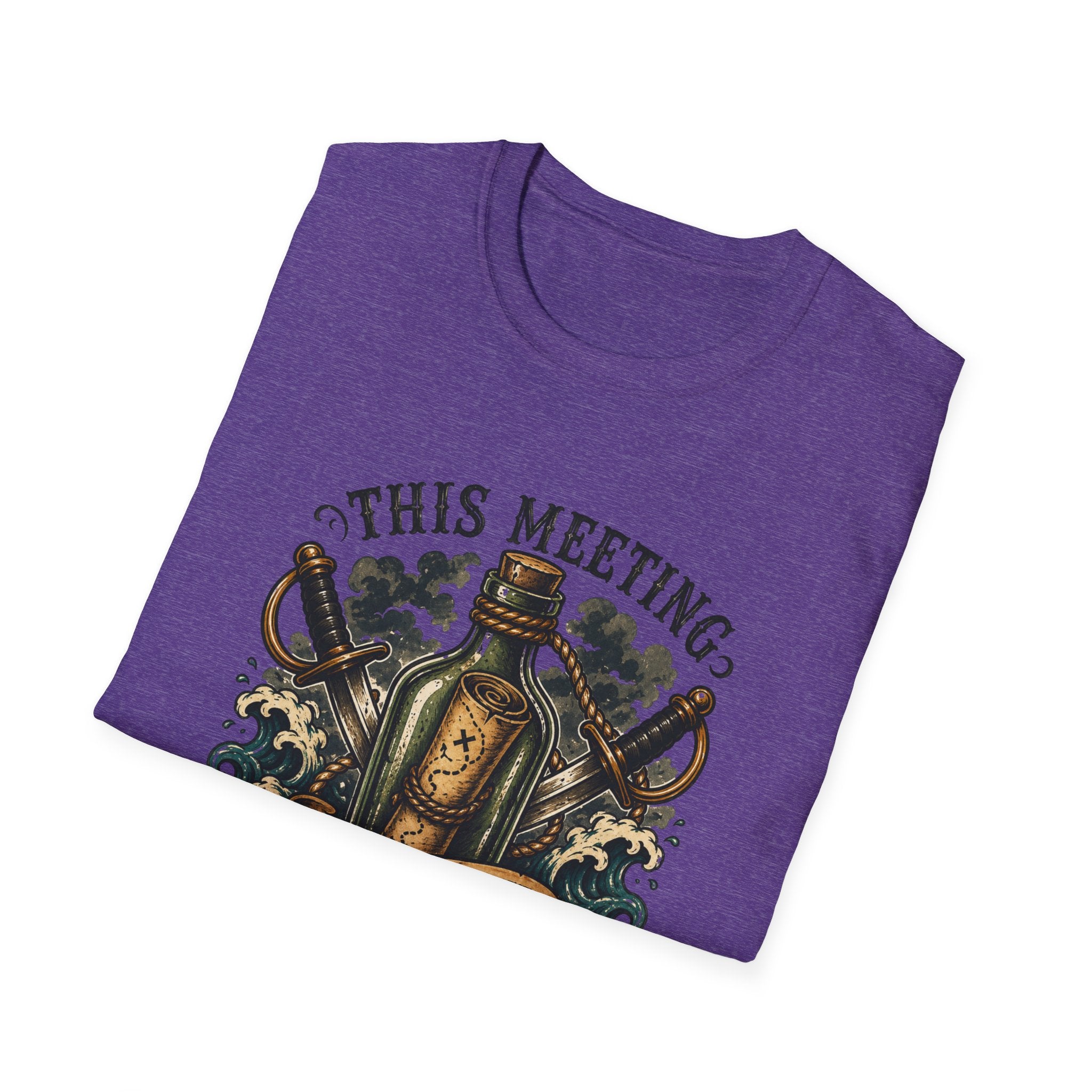 This Meeting Should Be A Message In A Bottle T-Shirt | Nautical Pirate Bottle Design