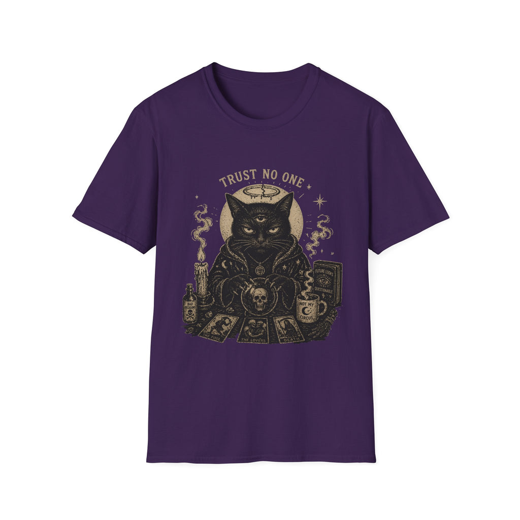 Trust No One Black Cat Tarot T-Shirt | Occult Witchy Mystic Shirt