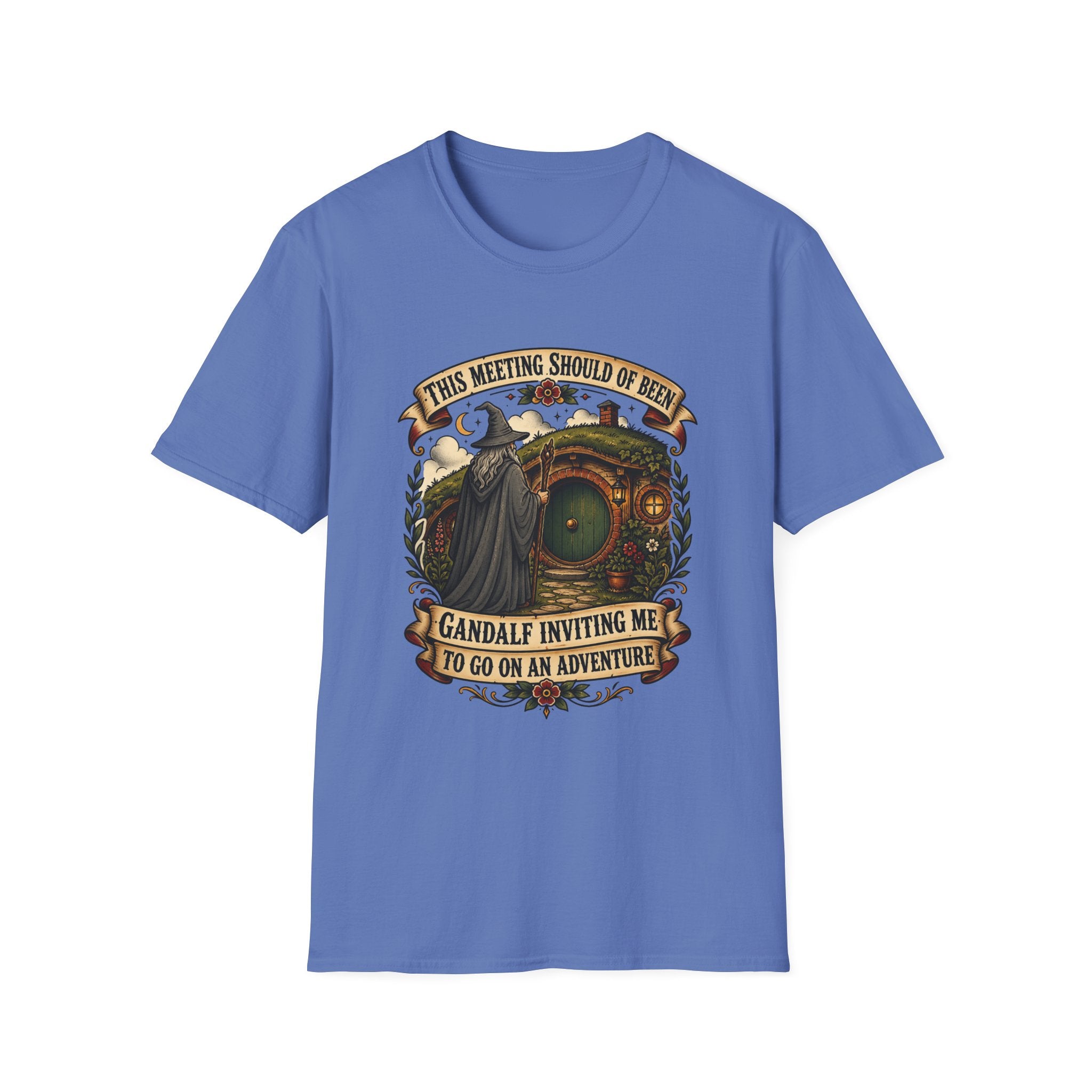 This Meeting Should Have Been Gandalf Hobbit Door Graphic T-Shirt | Fantasy Adventure Tee