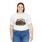 Social Battery Low dragon illustration T-Shirt | cozy book stack