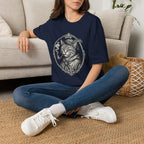 Steampunk Cat Portrait T-Shirt | Victorian Cat with Top Hat and Pipe
