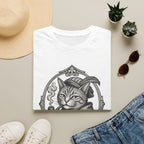 Steampunk Cat Portrait T-Shirt | Victorian Cat with Top Hat and Pipe