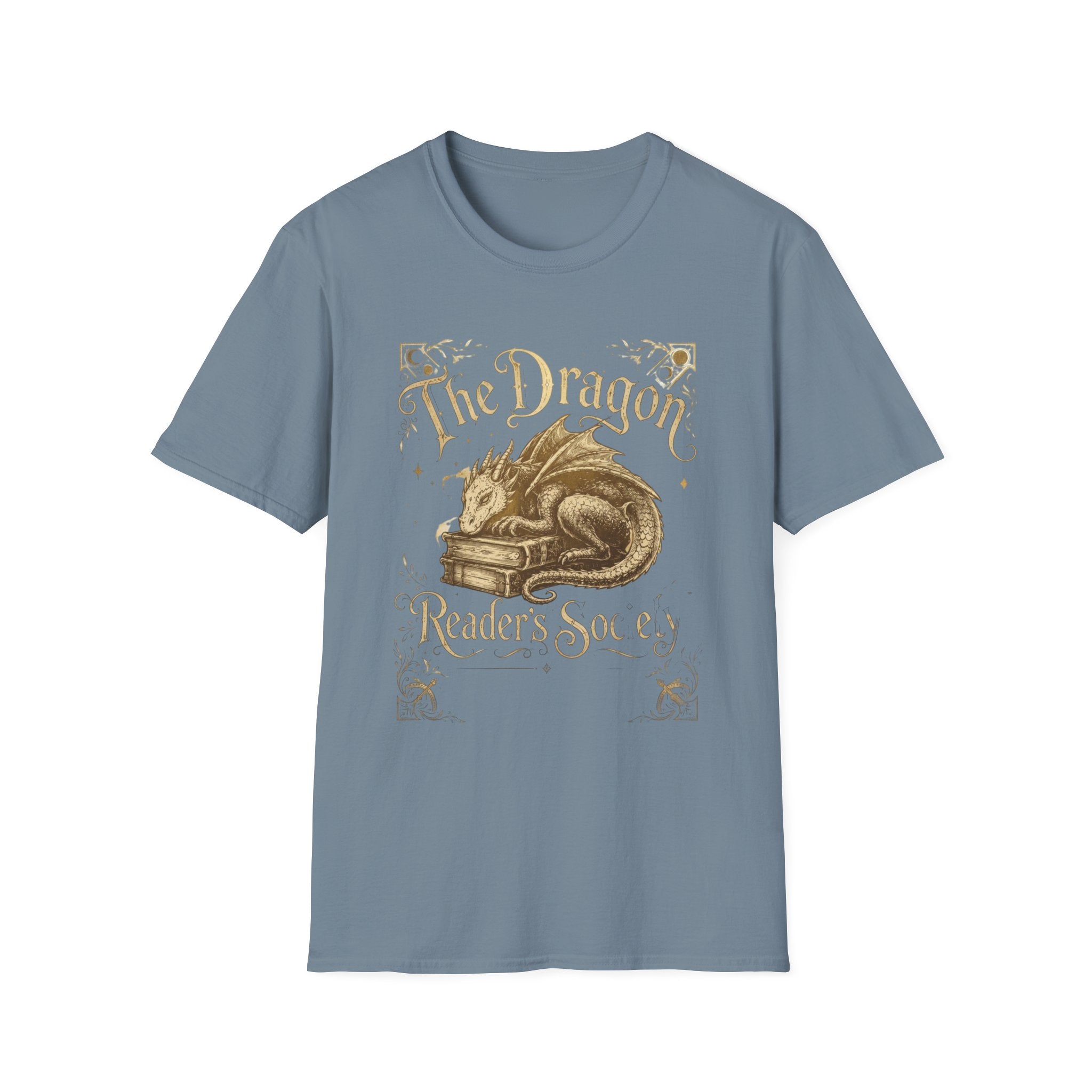 The Dragon Reader's Soul T-Shirt Vintage Sleeping Dragon Booklover Tee