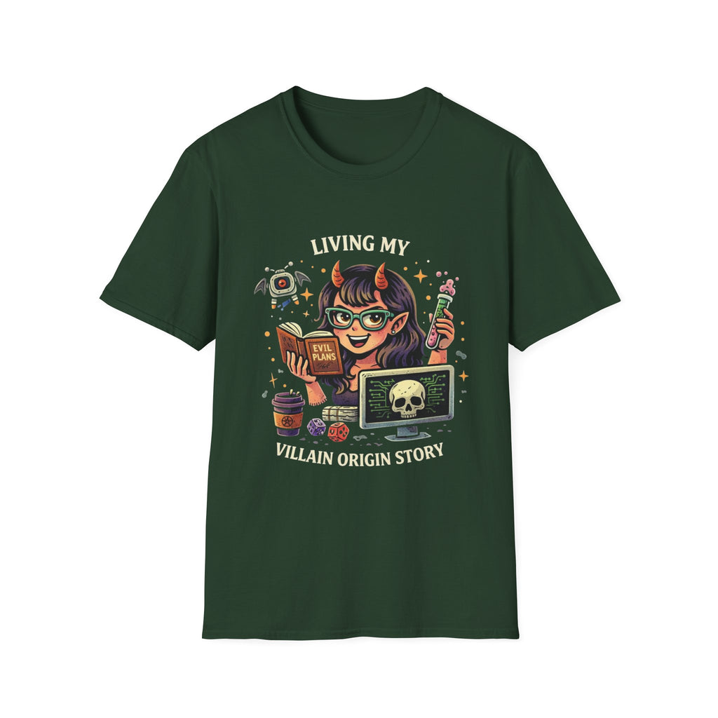 Girl Demon Witch Illustration T-Shirt | Cute Devil Nerd Graphic Tee