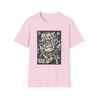 Robot Attack comic cover T-Shirt | Retro Sci-Fi Robot Tee
