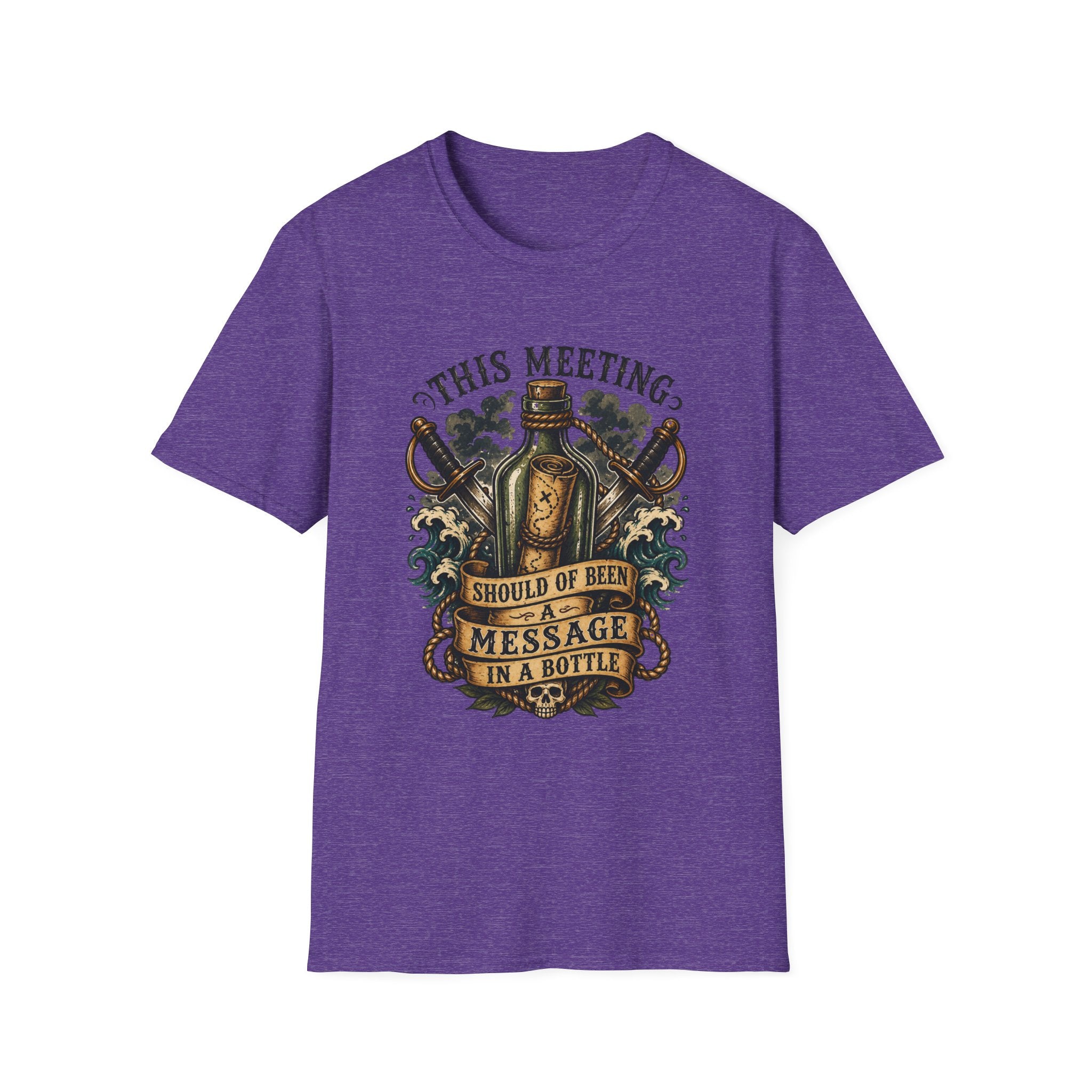 This Meeting Should Be A Message In A Bottle T-Shirt | Nautical Pirate Bottle Design