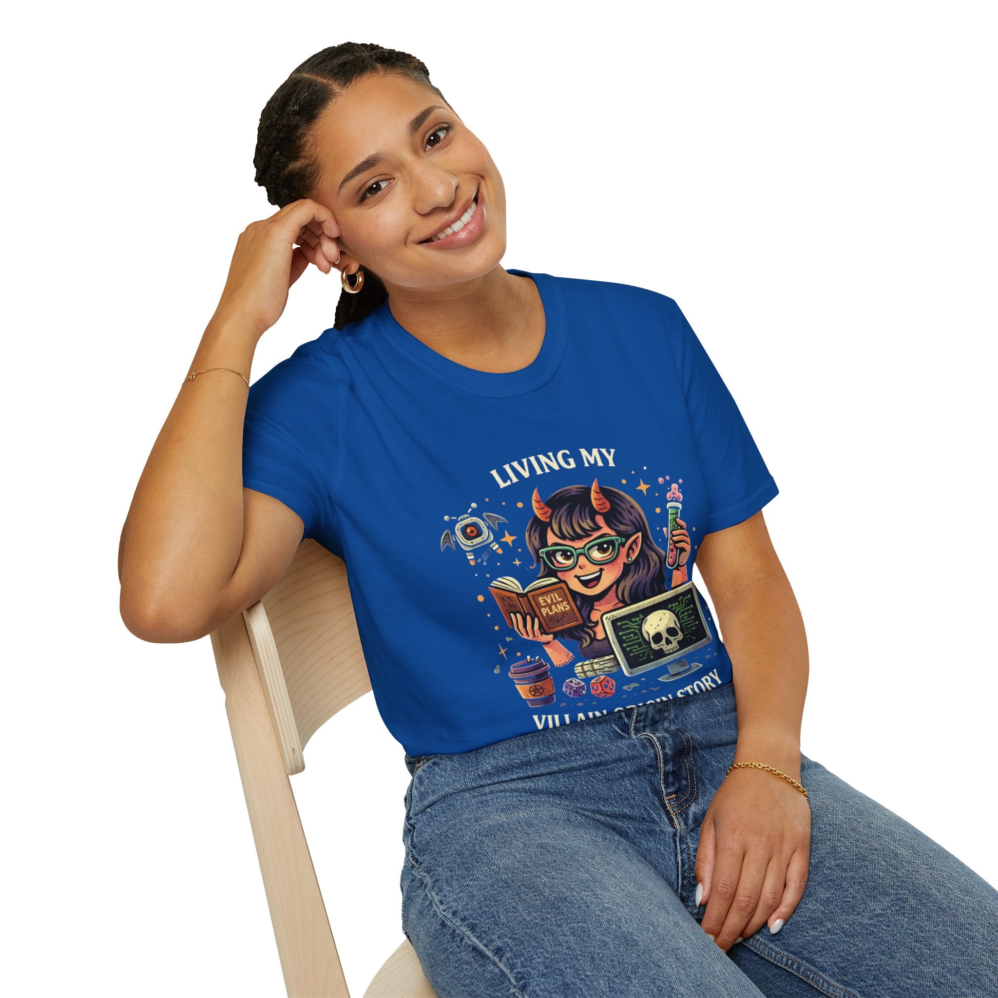 Girl Demon Witch Illustration T-Shirt | Cute Devil Nerd Graphic Tee