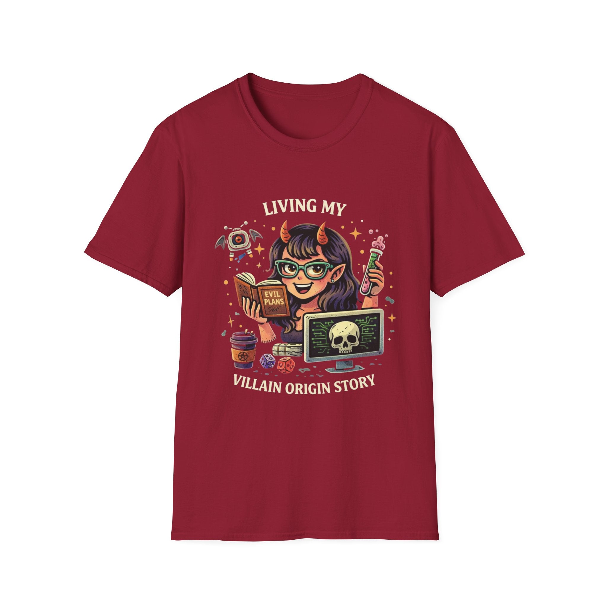 Girl Demon Witch Illustration T-Shirt | Cute Devil Nerd Graphic Tee