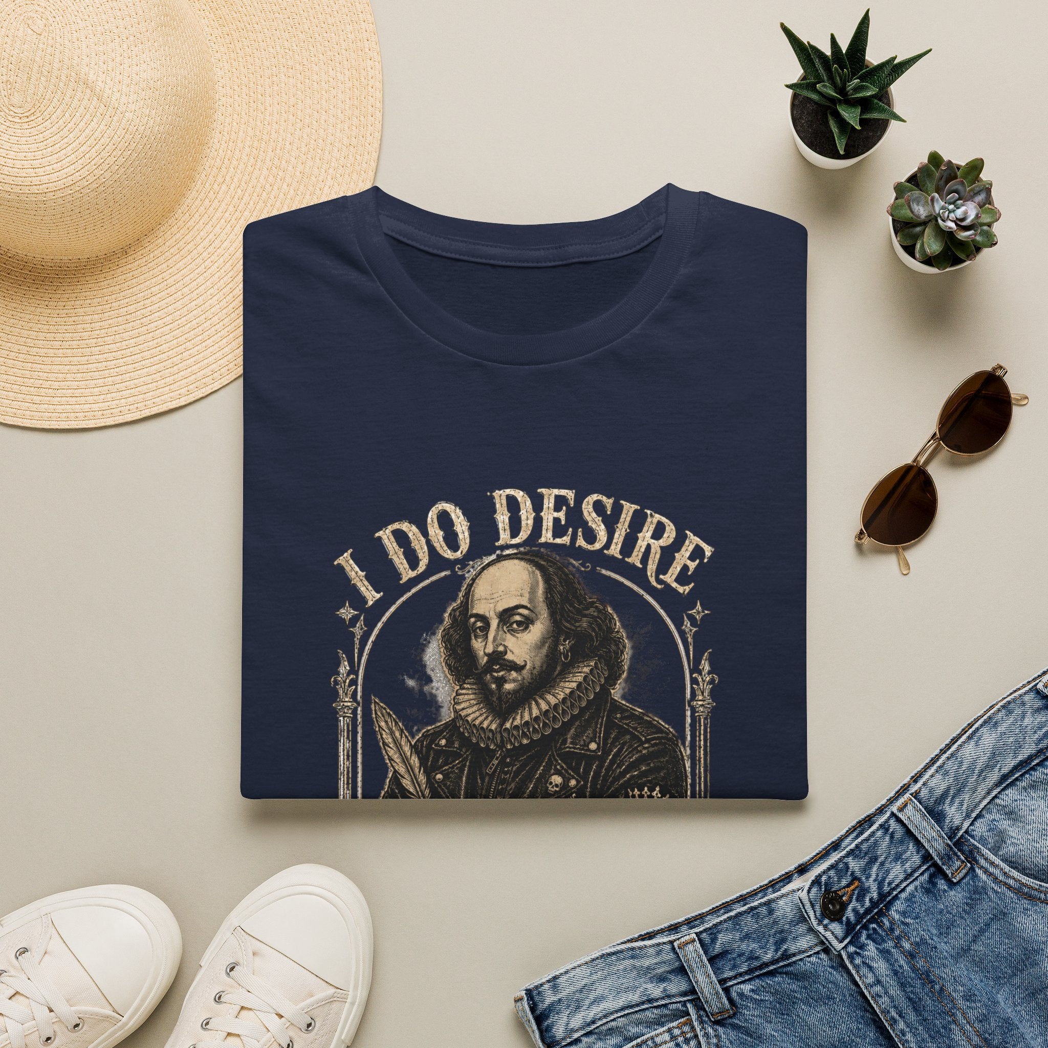 I Do Desire Shakespeare portrait T-Shirt | We May Be Better Strangers quote