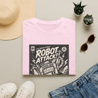 Robot Attack comic cover T-Shirt | Retro Sci-Fi Robot Tee