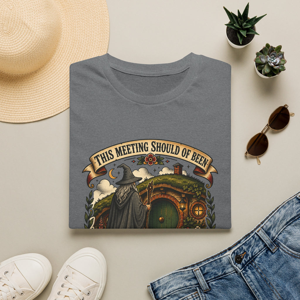 This Meeting Should Have Been Gandalf Hobbit Door Graphic T-Shirt | Fantasy Adventure Tee
