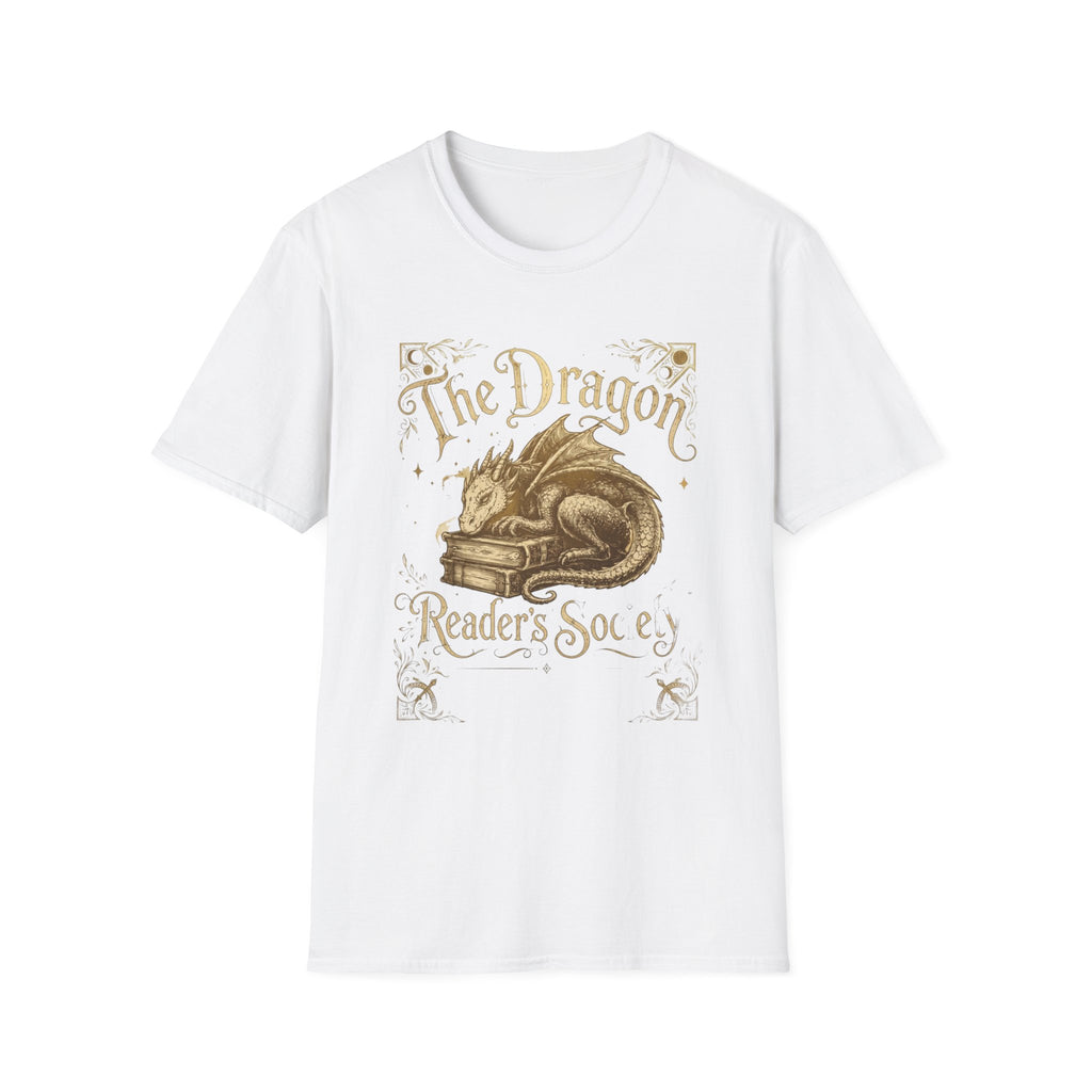 The Dragon Reader's Soul T-Shirt Vintage Sleeping Dragon Booklover Tee