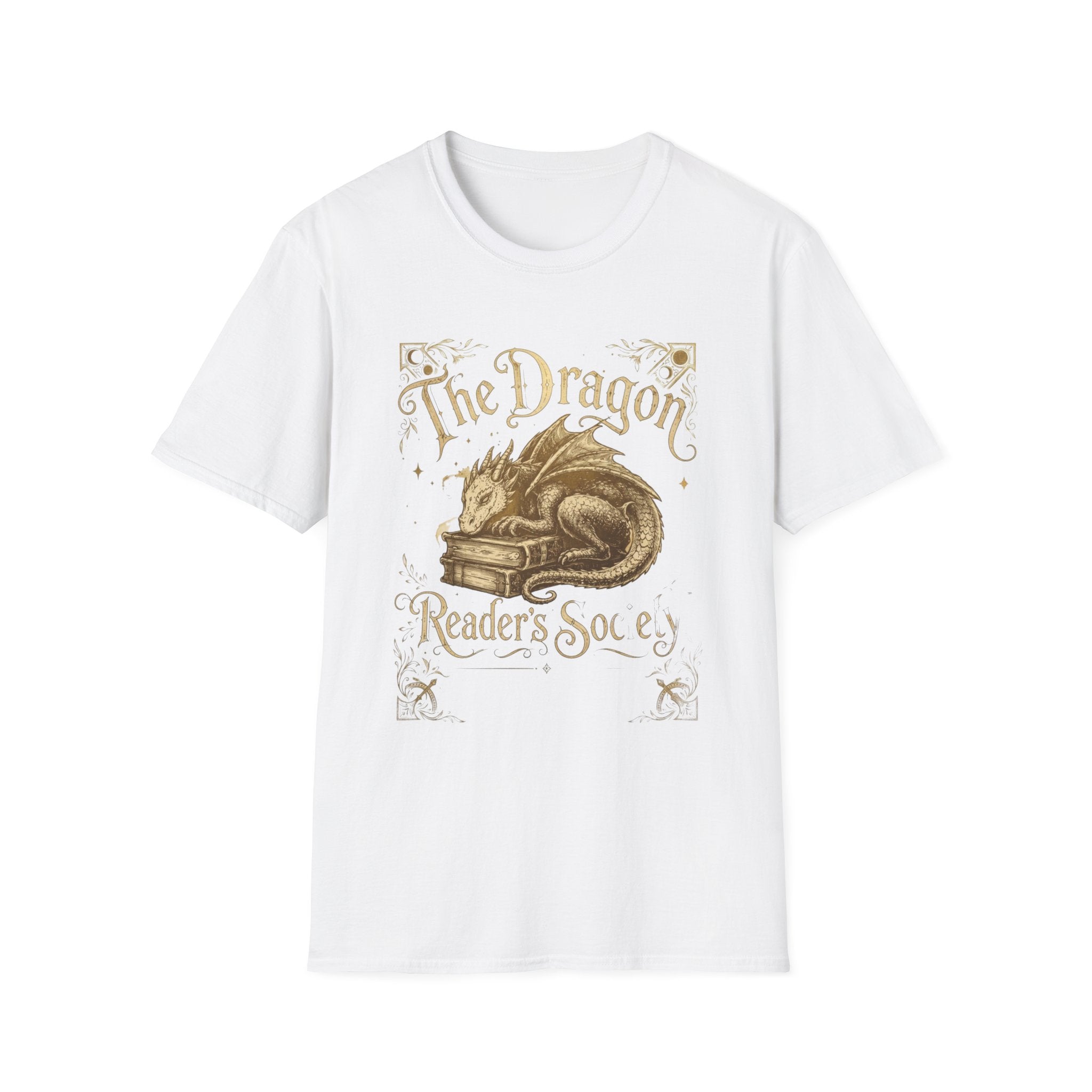 The Dragon Reader's Soul T-Shirt Vintage Sleeping Dragon Booklover Tee