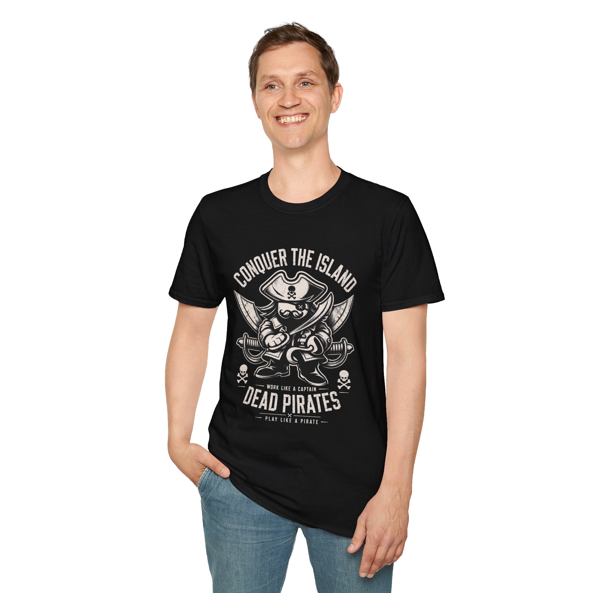 Conquer The Island pirate skull tee | T-Shirt