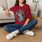 Steampunk Cat Portrait T-Shirt | Victorian Cat with Top Hat and Pipe