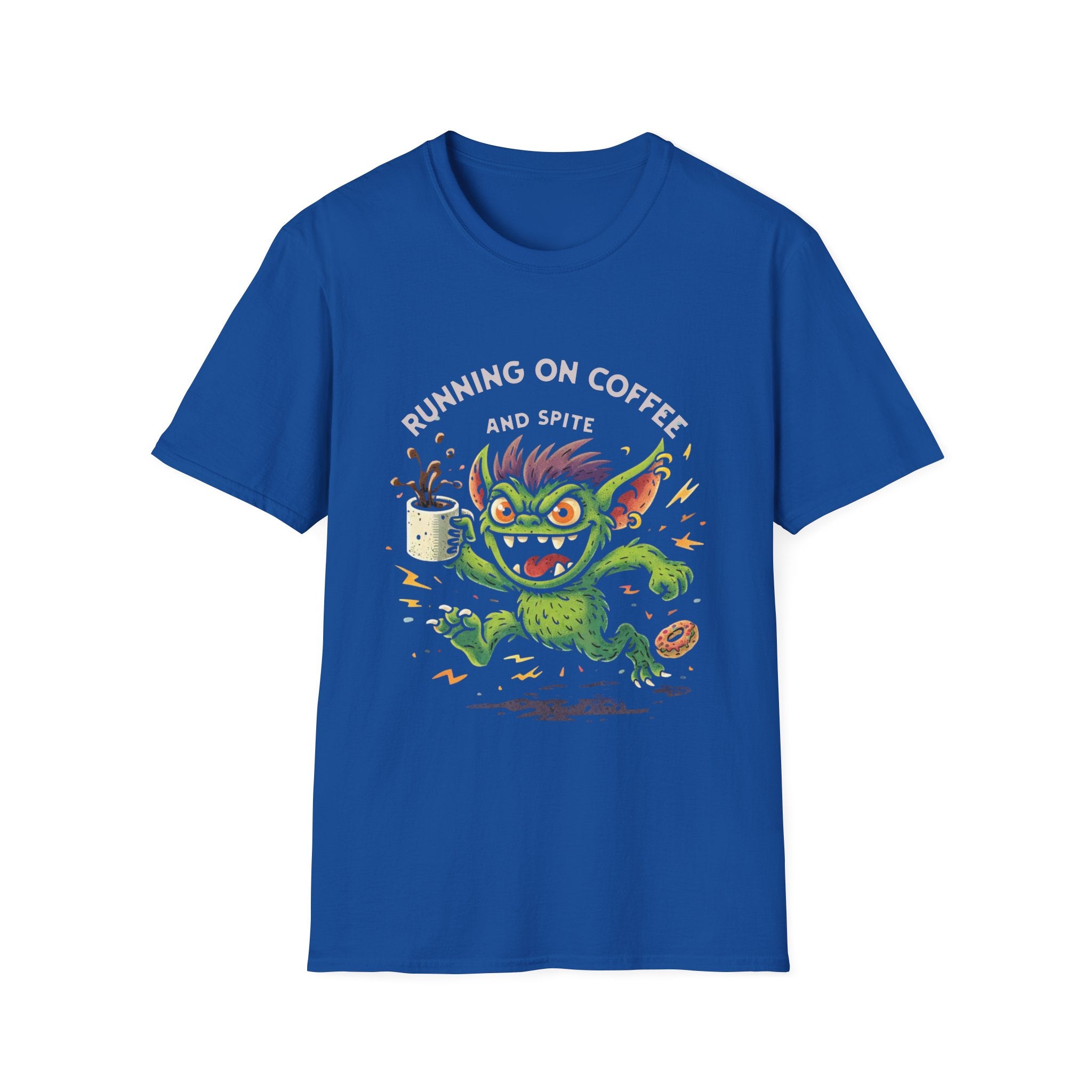 Running on Coffee and Spite T-Shirt | Funny Monster Coffee Tee