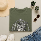 Steampunk Cat Portrait T-Shirt | Victorian Cat with Top Hat and Pipe