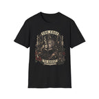 Too Cosy Wizard Illustration T-Shirt | Fantasy Mage Coffee Design