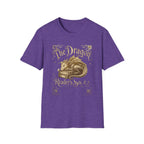 The Dragon Reader's Soul T-Shirt Vintage Sleeping Dragon Booklover Tee