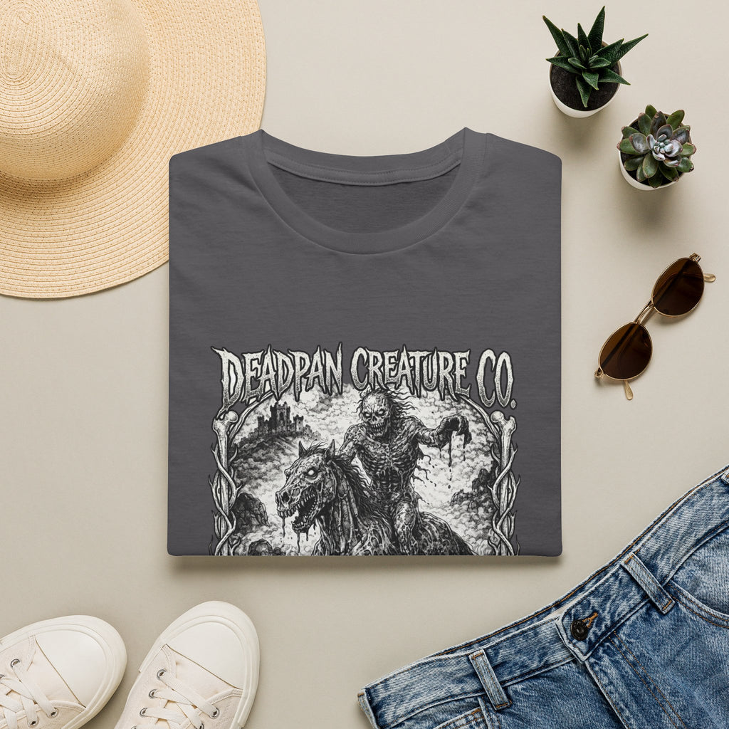 Deadpan Creature Co Skeletal Rider T-Shirt | Gothic Horror Artwork