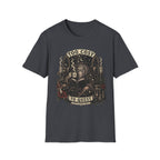 Too Cosy Wizard Illustration T-Shirt | Fantasy Mage Coffee Design