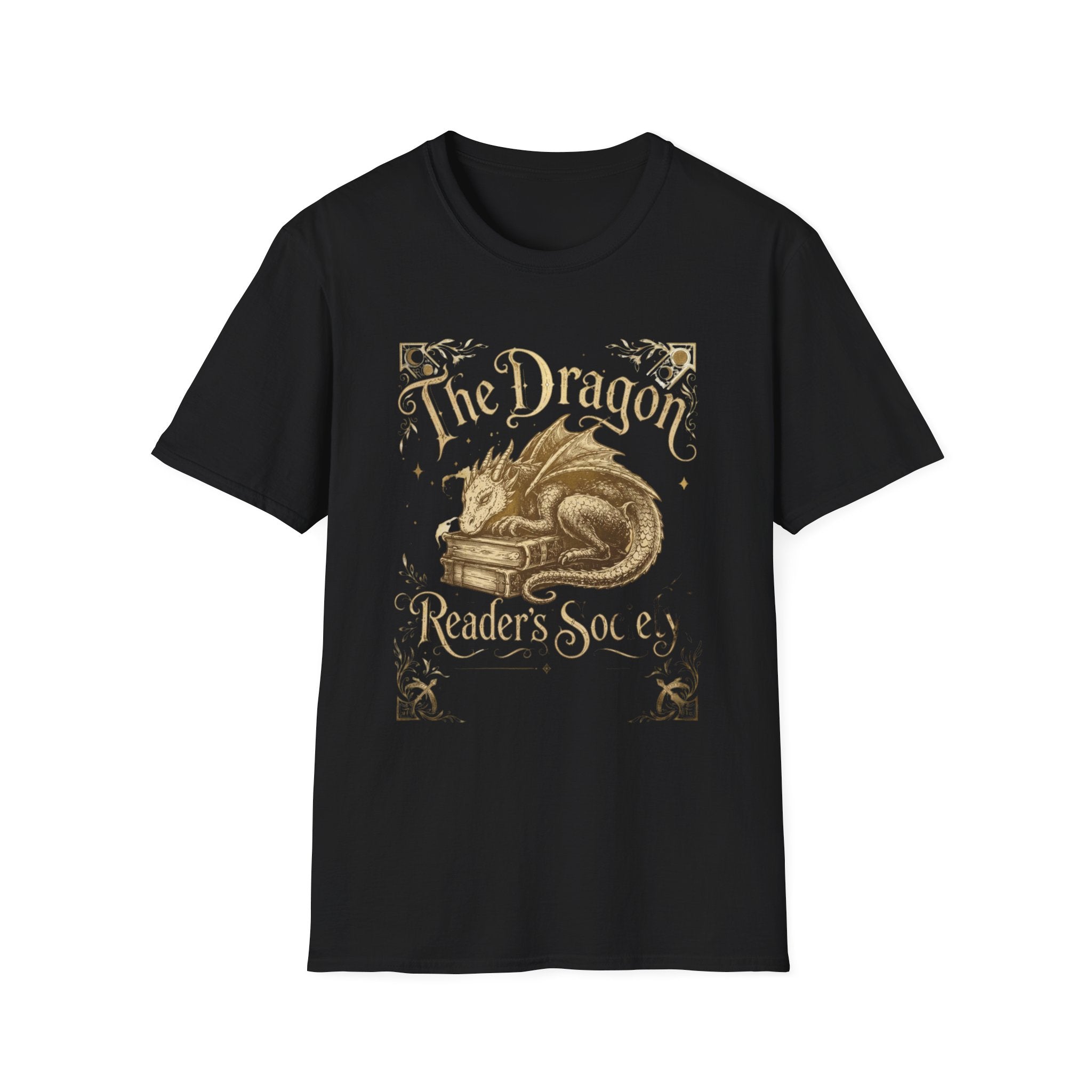 The Dragon Reader's Soul T-Shirt Vintage Sleeping Dragon Booklover Tee
