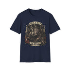 Too Cosy Wizard Illustration T-Shirt | Fantasy Mage Coffee Design
