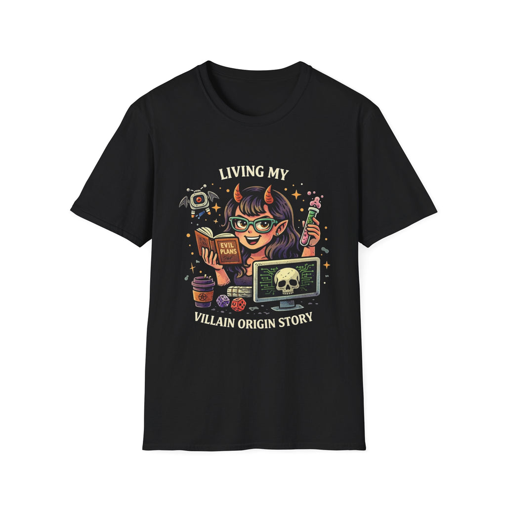 Girl Demon Witch Illustration T-Shirt | Cute Devil Nerd Graphic Tee