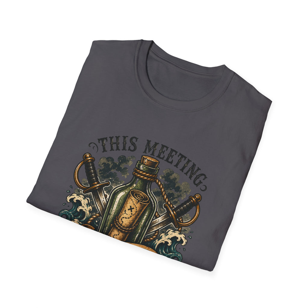 This Meeting Should Be A Message In A Bottle T-Shirt | Nautical Pirate Bottle Design