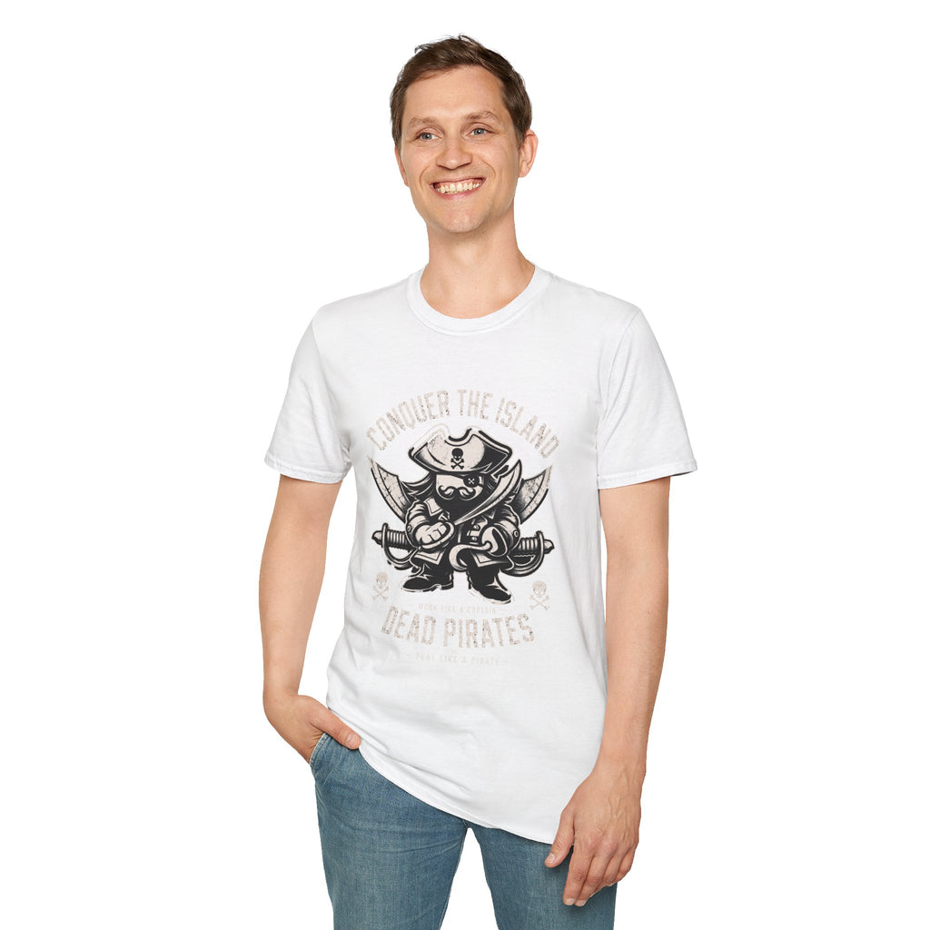 Conquer The Island pirate skull tee | T-Shirt