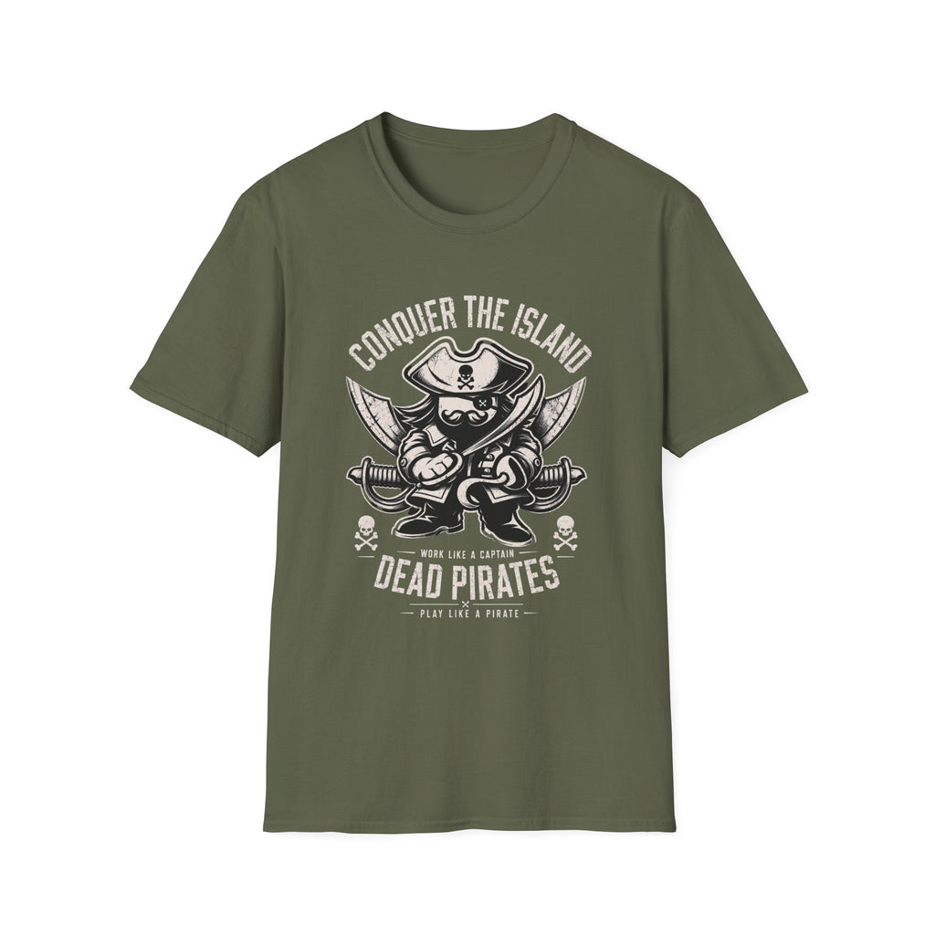 Conquer The Island pirate skull tee | T-Shirt