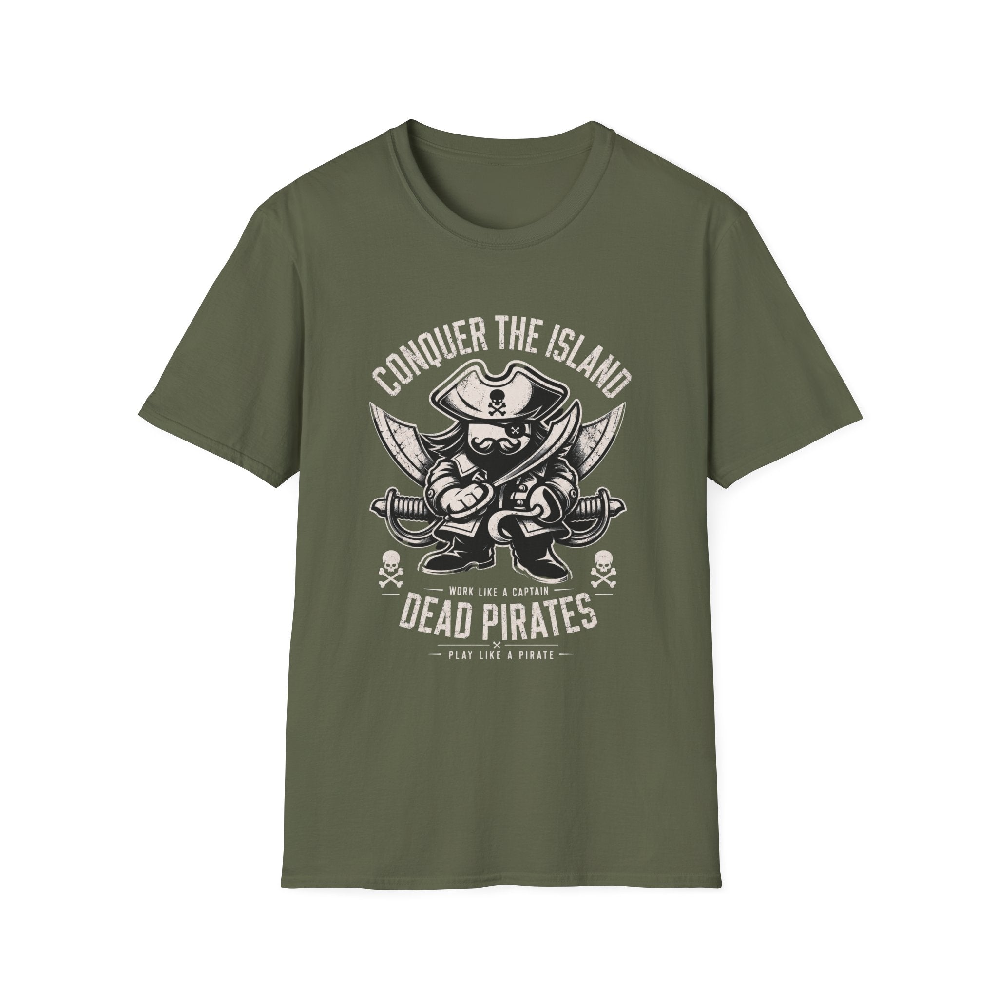 Conquer The Island pirate skull tee | T-Shirt